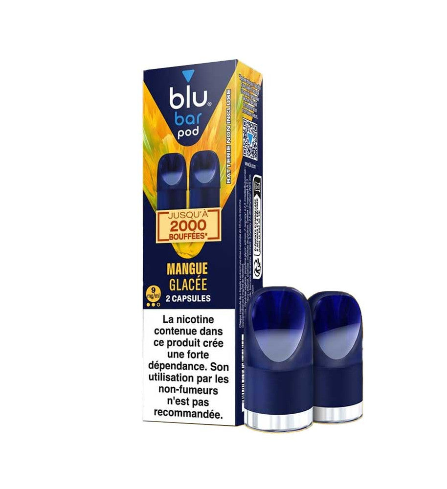 BLU bar recharges 2pods - Mangue Glace PUFF ET CBD BLU bar recharges 2pods - Mangue Glace PUFF ET CBD