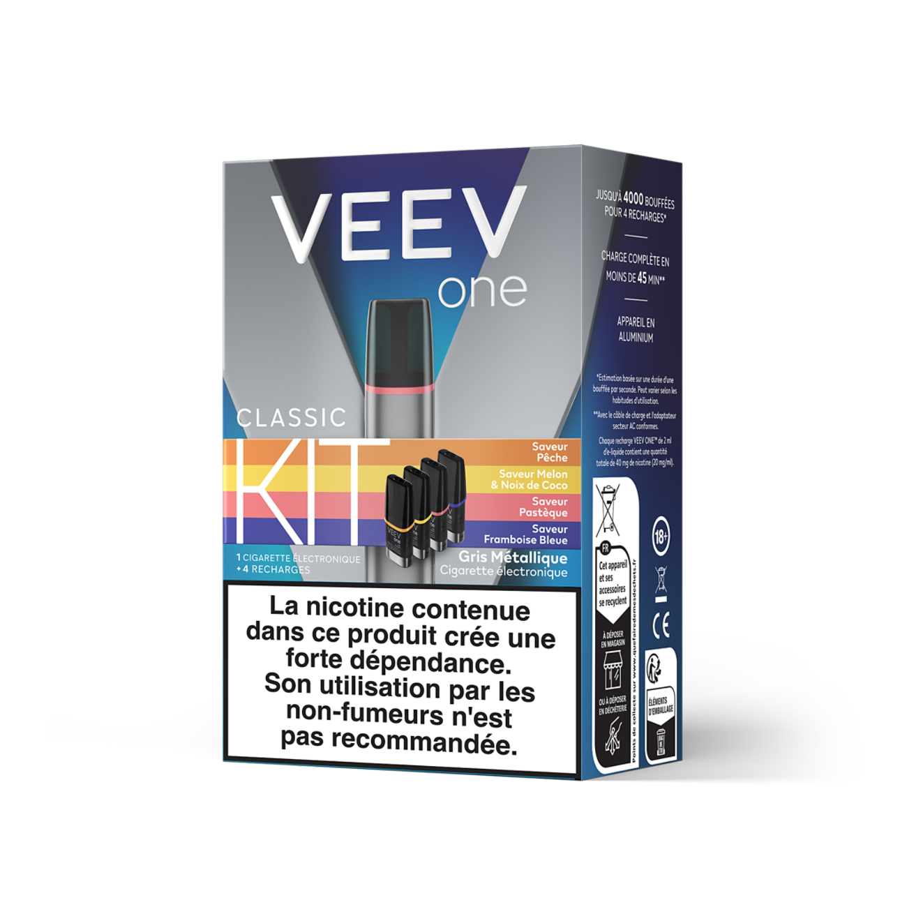VEEV ONE Kit - 1 ECIG + 4 SAVEURS 20mg/ml