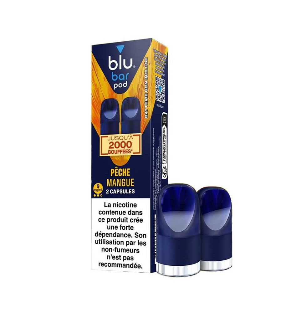 BLU bar recharges 2pods - Pêche Mangue