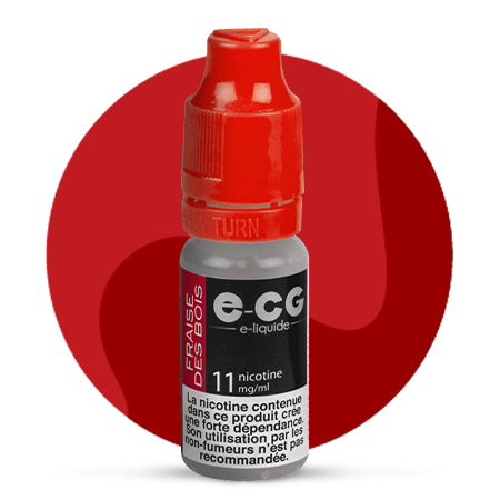 E-CG E-liquide- Fraise des bois- 10ml- PG50/VG50