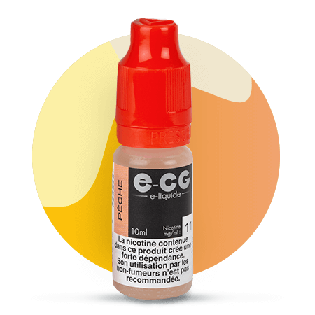 E-CG E-liquide- Pêche- 10ml- PG75/VG25