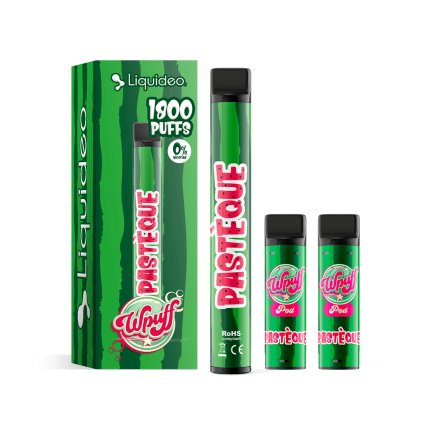 Liquideo Wpuff kit 1800 puffs - Pastèque