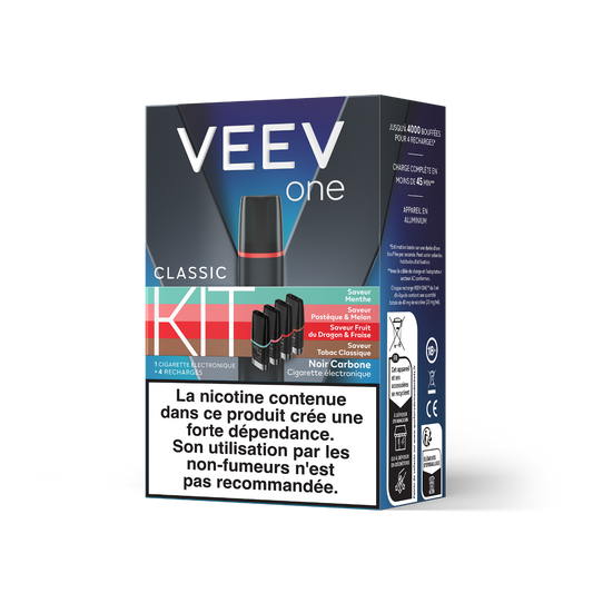 VEEV ONE Kit - 1 ECIG + 4 SAVEURS 20mg/ml