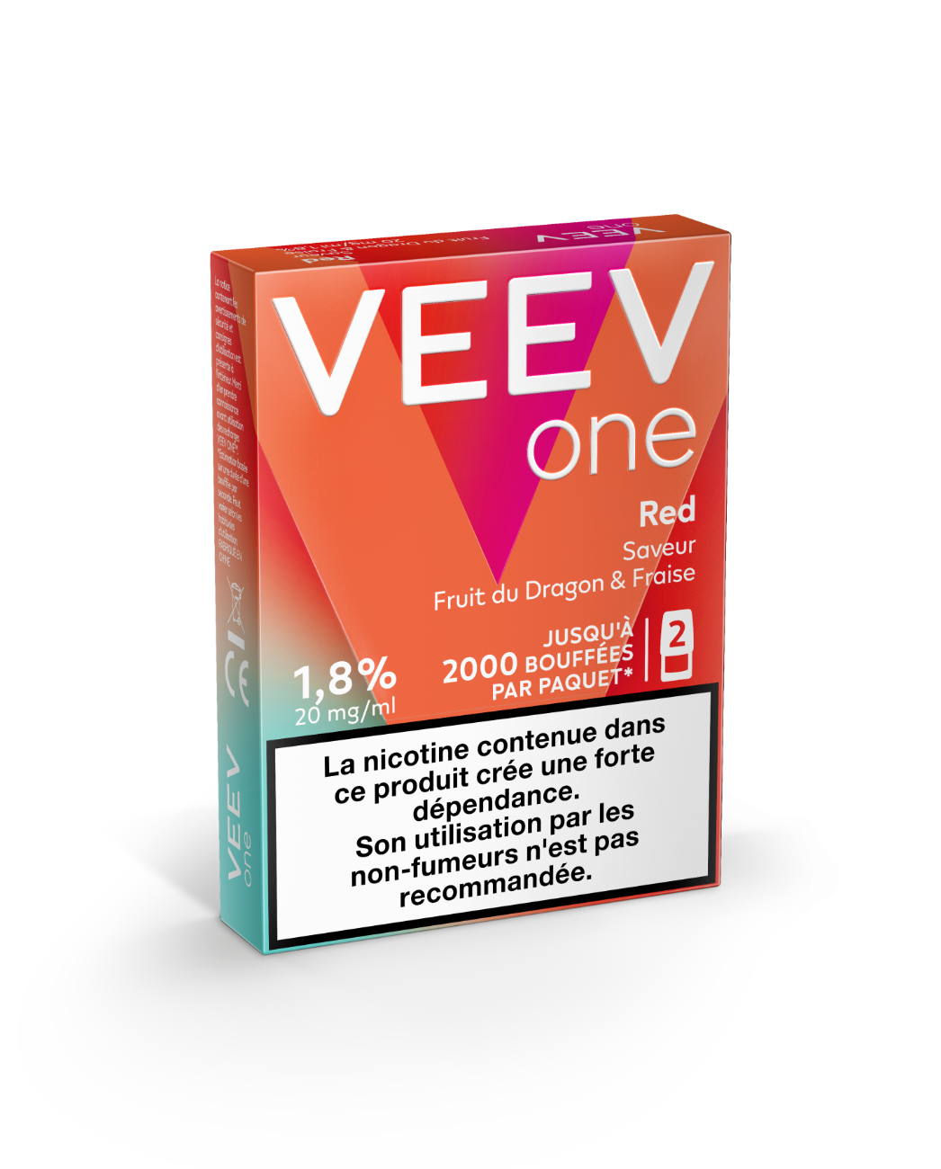 VEEV recharges 2pods - Red - 2 Intensités