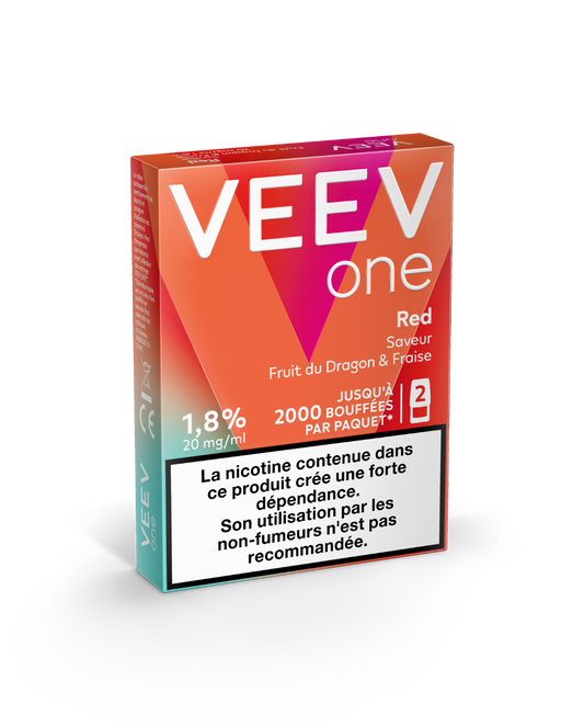 VEEV recharges 2pods - Red - 2 Intensités