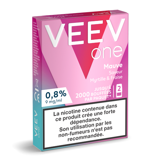 VEEV recharges 2pods - MAUVE Myrtille Fraise - 2 Intensités