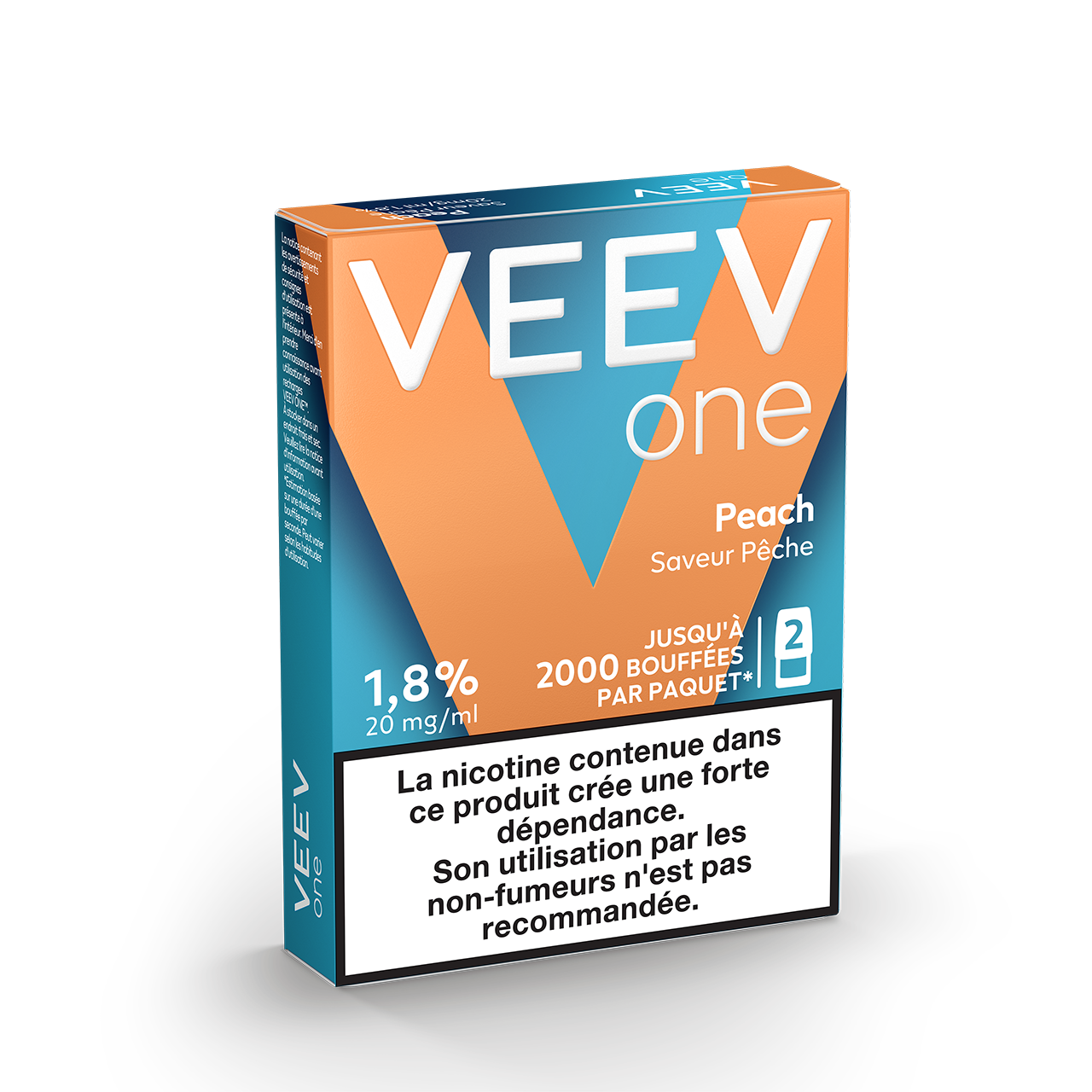 VEEV recharges 2pods - Peach - 2 Intensités